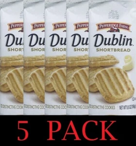 5x Pepperidge Farm DUBLIN SHORTBREAD Buttery Cookies 5.5 oz Bag - 5 PACK - Picture 1 of 4