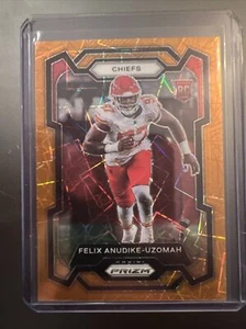 2023 Panini Prizm Felix Anudike-Uzomah Orange Laser Prizm Rookie Card- KC Cheifs - Picture 1 of 6
