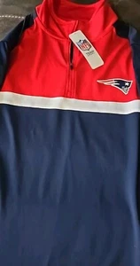 Ropa del equipo de la NFL New England Patriots Cuarto Cremallera Camisa Manga Larga Para Hombre Talla L - Imagen 1 de 5