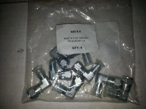 NNB WINZER 680.8.4 JIC 37° SWIVEL NUT 90° ELBOW 1/4" SAME AS EATON C5506X4 .EACH - Picture 1 of 1