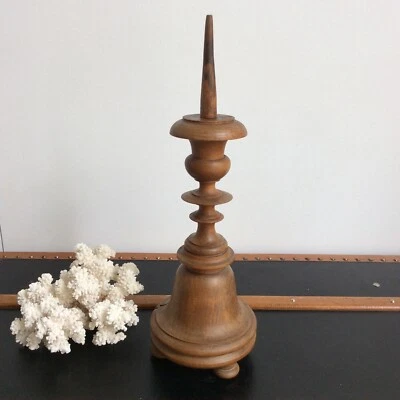 Pique-cierge d'Eglise en bois Tourné du XIXème - Photo 1/4