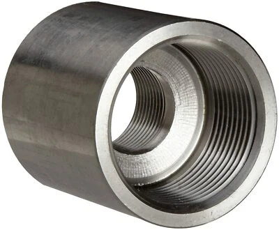 StainlessSteel 304 Fitting Reducing Coupling Class 1000 1-1/2" X 1/2" Female NPT - Image 1 of 4