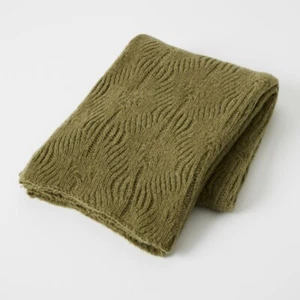 Nordic Kids Florence Wool Blend Baby Blanket Olive - Picture 1 of 4