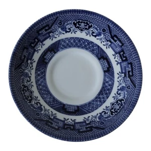Vintage Churchill England Blue Willow weiß Bone China Porzellan kleiner Teller 6" - Bild 1 von 5