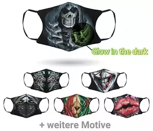 Alltagsmaske Mundtuch Schutz Gesichtstuch Multituch Glow in the Dark - Bild 1 von 81