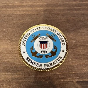 USCG United States Coast Guard Challenge Coin 2.5” - Semper Paratus 1790 NEW - Picture 1 of 3