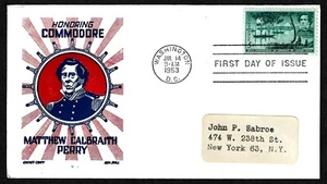 USA, SCOTT # 1021, CACHET CRAFT FDC COVER - OPENING OF JAPAN, HONORING COMMODORE - Picture 1 of 1