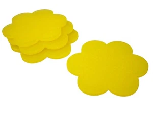 (JT160) LOTE 4 POSAVASOS POSA VASO PLASTICO FLOR AMARILLO - Picture 1 of 3