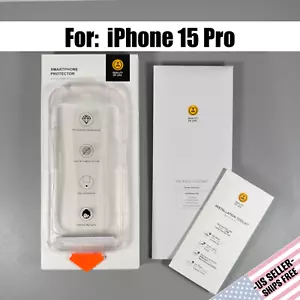 Screen Protectors for iPhone 15 Pro - 2x HD Clear Glass w/ Easy Install Tray - Picture 1 of 6