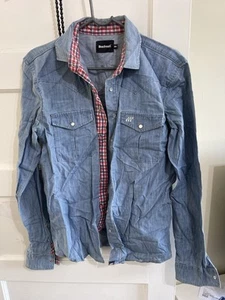 Camisa Boxfresh Azul Criepie Para Hombre - Denim Talla Pequeña - Imagen 1 de 7