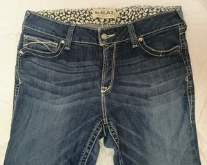 Ariat REAL Blue Low Rise Bootcut Entwined Stitch Denim Jeans Damen Gr. 33 L - Bild 1 von 15