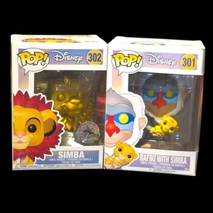 Funko Pop Disney Lion King Vinyl Figure Rafiki with Baby Simba 301 Simba 302 - Picture 1 of 3
