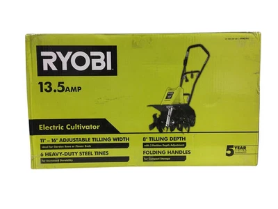 Ryobi Electric Cultivator 13.5 Amp 11"- 16" Adjustable Tilling Width (RYAC701) - Image 1 of 3