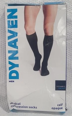 DYNAVEN Opaque Men's Closed Toe Knee-High Stockings 20-30mmHg - SS - Small Short - Image 1 of 4