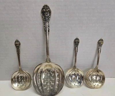 Juego de 4 cucharas de tomate Gorham de plata esterlina y Bon Bon Bon/Nut King Edward Foto 1 de 4