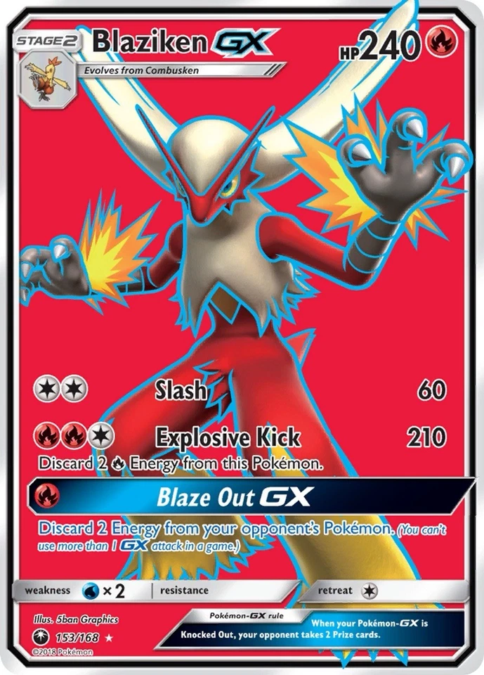 Pokémon Blaziken GX Full Art Holo Card 153/168 Sm-Celestial Storm - Image 1 of 1