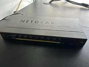 NETGEAR ProSafe GS110TP 8 Port POE Wall-Mountable Gigabit Ethernet Switch W/ AC - Picture 1 of 5