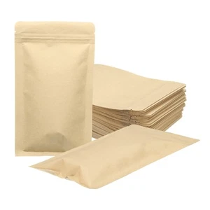100 Stück Kraftpapier verschließbare Beutel für Lebensmittellagerung gelb 4,3x7,3 Zoll - Bild 1 von 4