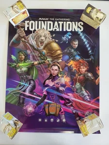 MTG Magic the Gathering FOUNDATIONS 18x24 Foil Poster - Picture 1 of 1