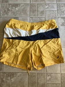 Nautica Men’s Swim Trunks Shirts Lined Yellow Medium - Picture 1 of 2