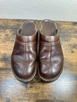 Naot Womens Slip On Clogs Brown Leather Size US 9.5/10 EU 41 Padded Vamp Comfort - Image 1 of 4