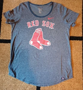 Nike Boston Red Sox Damensocken blau kurzärmliges T-Shirt Large MLB - Bild 1 von 5