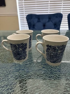 Staffordshire Liberty blau 4 TASSEN 3 3/4" - Bild 1 von 4