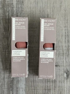 2Pcs Revlon Illuminance Gel Serum Blush, Visibly Plump Cheeks Hydrates All Day - Picture 1 of 8