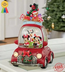 Disney 14” Glitter Christmas Gift Decoration LED Glow Magical Water Spinning Car - Picture 1 of 3