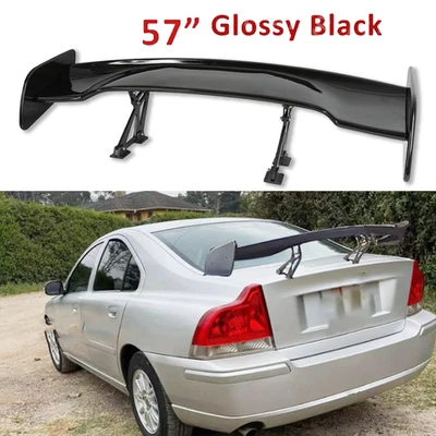 Glossy Black 57" Rear Spoiler Wing Truck GT-Style For Volvo S40 S60 S80 Foto 1 de 4