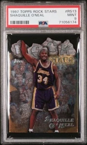 1997 Topps SHAQUILLE O'NEAL LA Lakers ROCK STARS Insert DIE-CUT # RS13 PSA 9 - Picture 1 of 1