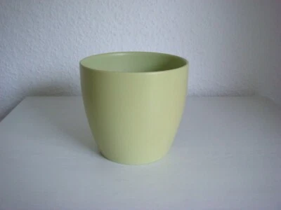 Blumentopf Keramik Übertopf Topfform Rund Grün Höhe 12cm ⌀ 13,5cm Made i Germany - Bild 1 von 4