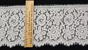 Vintage/antiguo, blanco, encaje de algodón, 5 1/2 yardas - Imagen 1 de 1