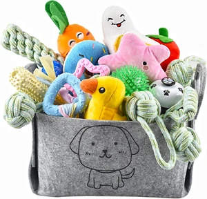 Ousiya 24 PACK Puppy Toys Set, Small Dog Toys Puppy Teething Toys with a Storage - Picture 1 of 7
