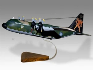 Lockheed C130H Hercules Greek Hellenic Air Force Wood Airplane Model Small 1/130 - Picture 1 of 12