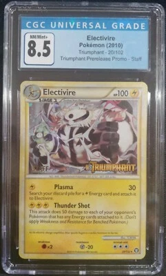Electivire 20/102 Staff Promo Triumphant Prerelease CGC 8.5 NM/Mint+ Pokemon TCG - Image 1 of 3