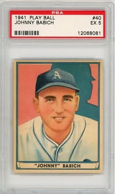 1941 Play Ball Johnny Babich #40 PSA 5 P1393 - Image 1 of 2