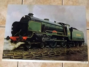 Steam Train Print Large Vintage Paistow Poster 925 Schools Class Loco Southern - Picture 1 of 2