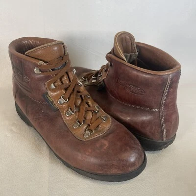 Vasque Gore-tex Vtg Leather Skywalk Hiking Boots Goretex Sz M9/W10- Initialed!!! - Image 1 of 4