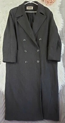 Abrigo de vestir gris largo Kristen Blake Studio Collection para mujer talla 10 + medidas  Foto 1 de 4
