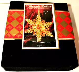 Christopher Radko 2005 Crystal Elegance Collection Rejoice Ornamento Natale Nuovo NOS - Foto 1 di 5