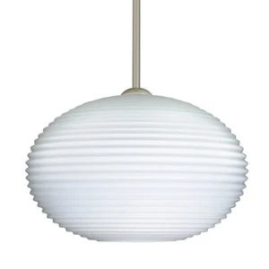 Besa Lighting Pape 10 1 Light Stem Pendant, Satin Nickel/White - 1TT-491207-SN - Picture 1 of 1