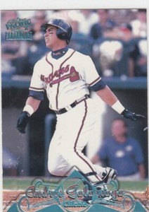 1998 Andres Galarraga Pacific Paramount PLATINUM BLUE /67 - #127 Braves READ