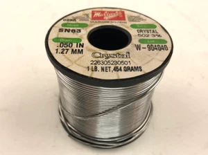 Multicore Löten SN63 -- KRISTALL 502 3% -- 0,050 Zoll (1,27 mm) -- 1 Pfund (454 g) - Bild 1 von 4