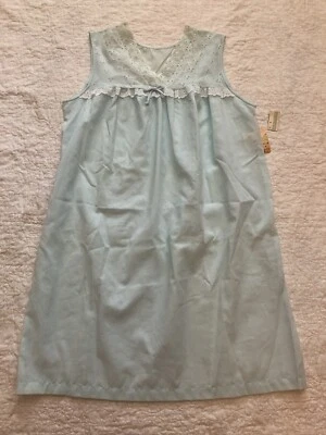 Gilead Vintage 70’s Pale Blue With Eyelet Neckline Cotton Gown/Shift NWT Medium - Image 1 of 4