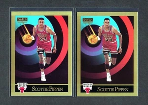 Lote de dos (2) tarjetas Skybox 1990-91 - #46 Scottie Pippen Chicago Bulls HOF - Imagen 1 de 2