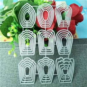 Metall Stanzformen Cutter Blütenblätter Nesting Die Set Blume Prägen Handwerk - Bild 1 von 12