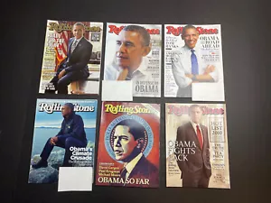 Rolling Stone Barack Obama Magazine Lot/6 Commemorative President Bold - Foto 1 di 8