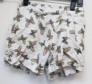 Girls Gap Kids Shorts White Butterflies Size Large - Picture 1 of 5