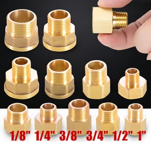 BSP Brass Reducing Fittings Female To Male Thread Connector Adaptor Coupler 1/8" - Picture 1 of 28